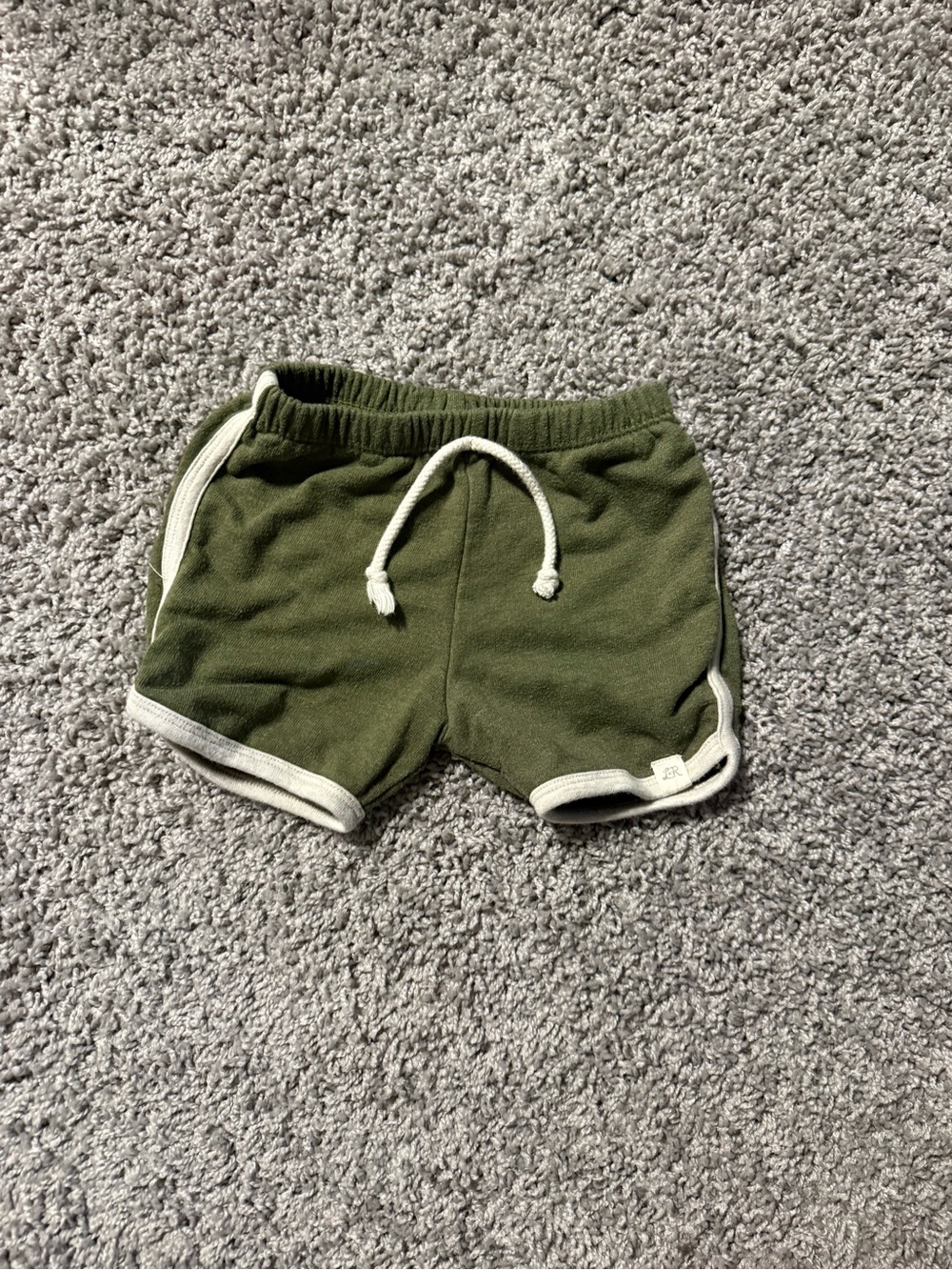 Olive Green Kids Drawstring Shorts
